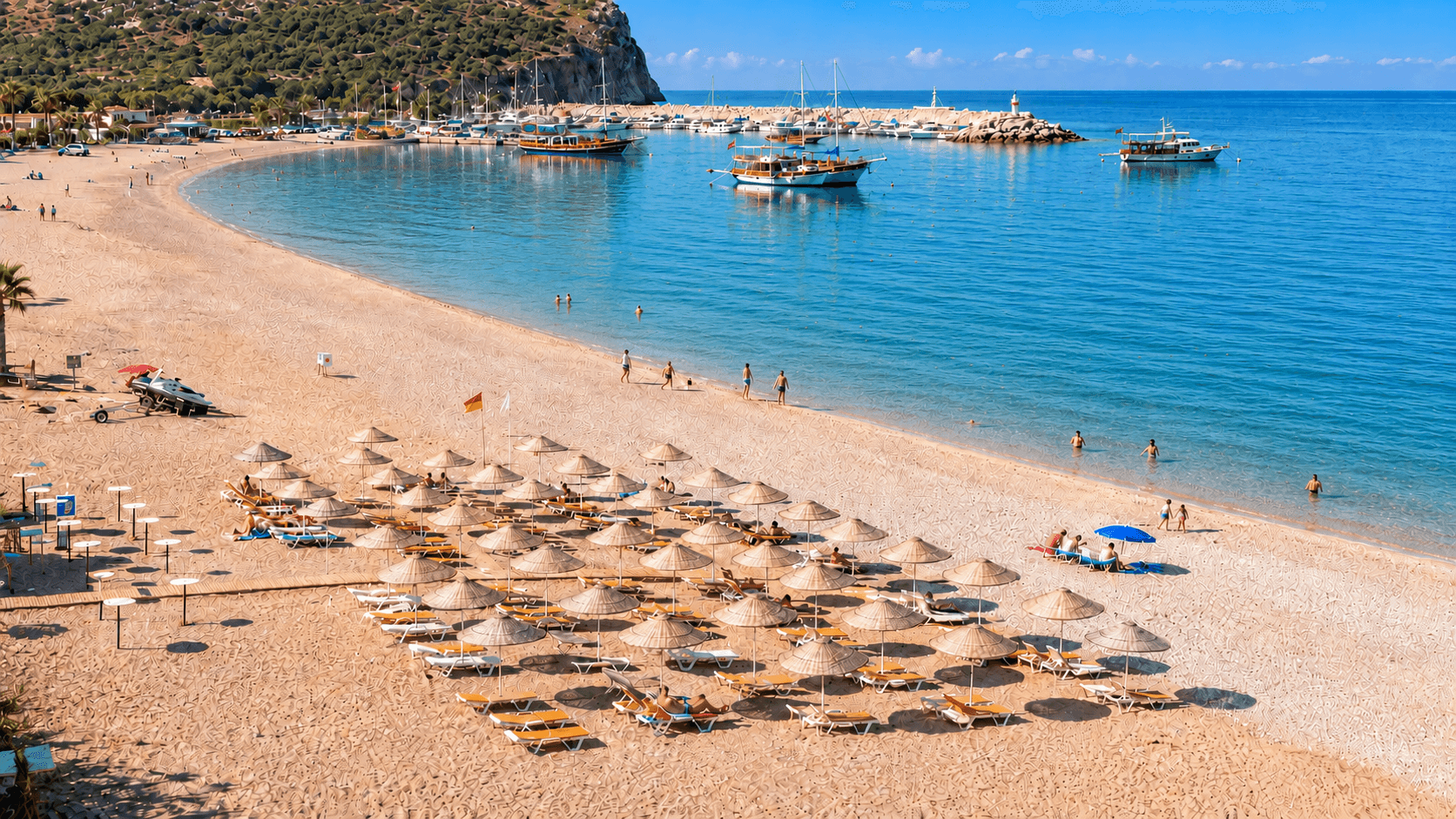 Gazipaşa'da deniz durumu — Sakin deniz