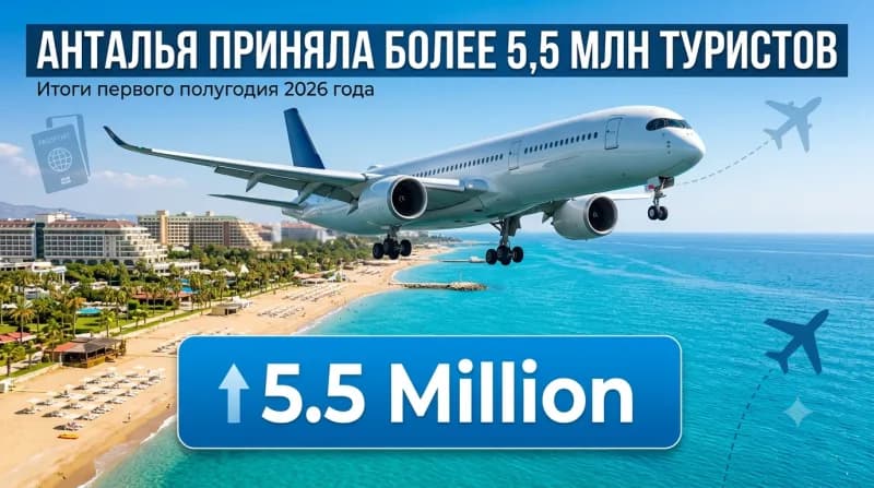 Antalya begrüßte im ersten Halbjahr 2026 mehr als 5,5 Millionen internationale Besucher