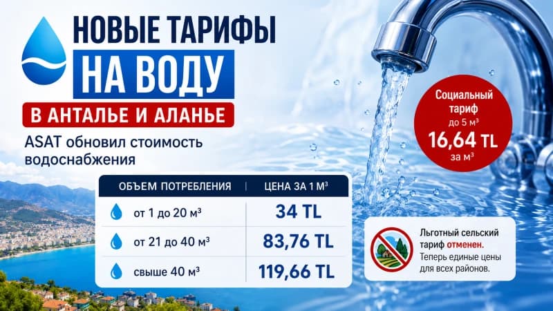 Neue Wassertarife in Antalya und Alanya