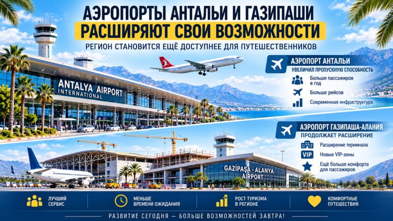 Flughäfen Antalya und Gazipaşa bauen Kapazitäten aus