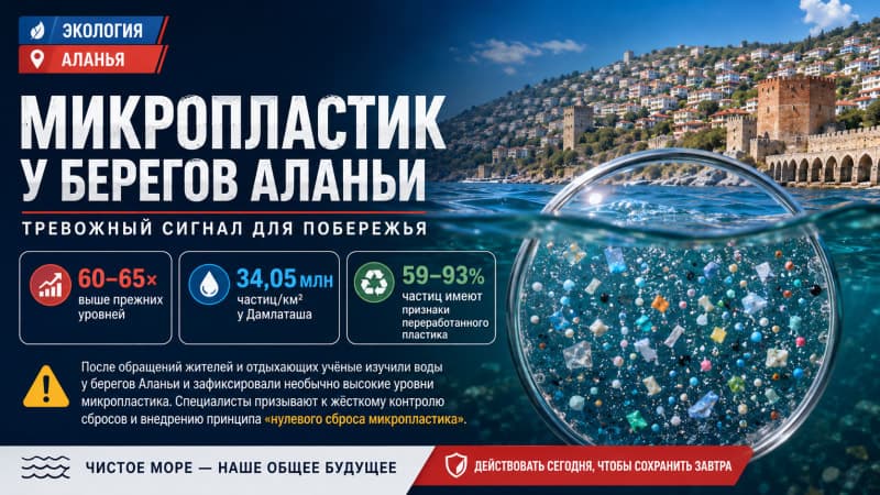 Extrem hohe Mikroplastikbelastung vor der Küste von Alanya festgestellt